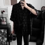 Рубашка Unisex Lapel Moderate Others ZIAREL, черный - фото 4