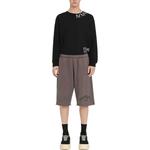 Шорты с номерным принтом в стиле distressed MM6 Maison Margiela, коричневый - фото 2