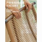 Плетеное кресло-качалка с оттоманкой для дома и террасы — Дизайнерское кресло из ротанга - фото 10