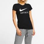 Футболка (WMNS) Nike Sportswear Tee JDI Basic Printed Short Sleeve TEE Black, черный - фото 3