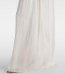 Платье Charmain из жоржета с оборками Costarellos, Off-White - фото 5