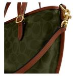 COACH Маленькая зеленая холщовая сумка - фото 7