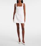 Мини-платье из шелкового фая Corinne Markarian, белый - фото 2