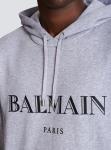 Толстовка с принтом Balmain, серый - фото 8