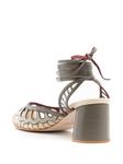 Sarah Chofakian Lilibet 50mm ankle-tie sandals, зеленый - фото 3