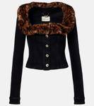 Хлопковая куртка Blumarine, черный - фото