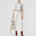 Футболка женская Burberry с двойным рисунком, белый - фото 5