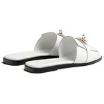 Шлепанцы женские Hermès Giulia, белый - фото 4