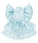 Платье с рюшами и блестящим бантом Caroline Bosmans, синий - фото