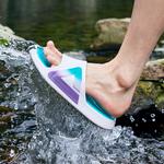 Шлепанцы женские большие белые ярко-бирюзовые Peak - фото 7