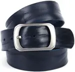 Кожаный ремень Anthoni Crown, ремень из зернистого денима, синий - фото