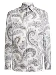 Рубашка с принтом пейсли Etro, серый - фото