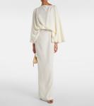 Платье Maddalena из крепа кади с драпировкой Taller Marmo, Latte - фото 2