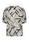 Блуза Kaffe Blouse, Feather Gray Black Graphic/Grey - фото 6