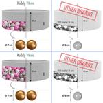 KiddyMoon, Шары пластиковые 7см серо-бело-бирюзовые 700 - фото 3