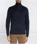 Шерстяной свитер regular fit Calvin Klein, темно-синий - фото