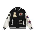 A chock Бейсбольная куртка унисекс, Черный/Серый - фото 3