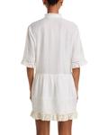 Хлопковое мини-платье - эксклюзив AQUA, белый - фото 4