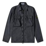 Куртка brushed cotton 2-pocket shirt jacket 'charcoal' Stone Island, черный - фото