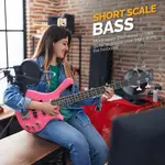 Электрическая бас-гитара для детей Glarry GW101 36 дюймов, розовая - фото 6