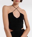 Мини-платье с вырезом халтер Mônot, черный - фото 4