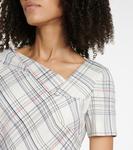 Платье миди в клетку Darland Roland Mouret, White Multi - фото 4