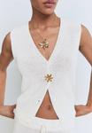 Жилет OPENWORK Mango, белый - фото