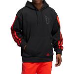 Толстовка Men's adidas Basketball Sports Black Pullover, черный - фото 3