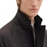 Мужское черное пальто HERMES, черный - фото 7