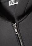Толстовка Weekday OVERSIZED SCUBA ZIP HOODIE, Off Black/Grey - фото 5
