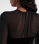 Платье миди из шелкового бархата с отделкой Carl Max Mara, Nero - фото 7