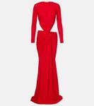 Платье из плиссированного креп-джерси Alex Perry - фото