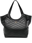 PINKO стеганая сумка-тоут, черный - фото
