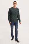 Пуловер CASUAL FRIDAY Strick Karl 0044 crew neck cable knit 20504501, зеленый - фото 2