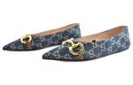 Кроссовки denim ballet flat with horsebit 'blue' Gucci, синий - фото 3