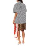 Платье-рубашка из хлопка и шелка с шарфом Balenciaga, черный - фото 3