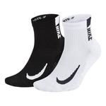 Носки Nike Multiplier Running Ankle Socks (2 Pair) White/Black SX7556-906 - фото
