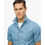 Рубашка с коротким рукавом Superdry Essential Denim, синий - фото 3