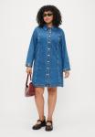 Платье Vero Moda Curve VMCFINDO DRESS, Medium Blue Denim/Blue Denim - фото 2
