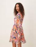 Мини-платье Vila с многоярусным цветочным принтом - фото 4