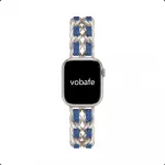 Vobafe Часы Strap Apple Compatibility Metal, Silver with deep denim - фото 6