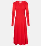 Платье-свитер Nami из ребристой вязки Veronica Beard, Poppy - фото