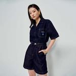 Женские шорты деним washed Lee, синий - фото 7