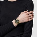 VERSACE Часы New V Circle 36mm, Black - фото 8
