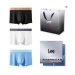 Мужские трусы-боксеры Lee, Box 2 Pack (белый+синий) - фото 5