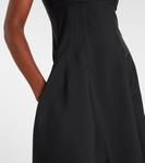 Платье миди из габардина Jil Sander, черный - фото 5