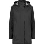 Женская куртка с капюшоном и пуговицами от дождя CMP, черный - фото