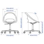 Вращающийся стул ELDBERGET/MALSKÄR IKEA, темно-серый/черный - фото 2