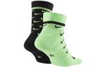 Носки Nike Unisex Logo Socks 2 Packs Black/Green CK5607-902 - фото 2