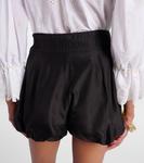 Шорты из шелка хаботай с высокой посадкой и поясом Chloé, черный - фото 5